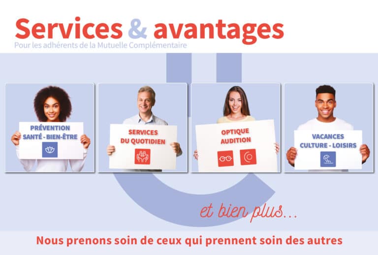 Couverture brochure service et avantages adhérents